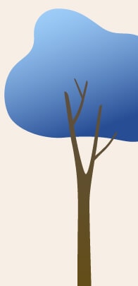 arbre bleu